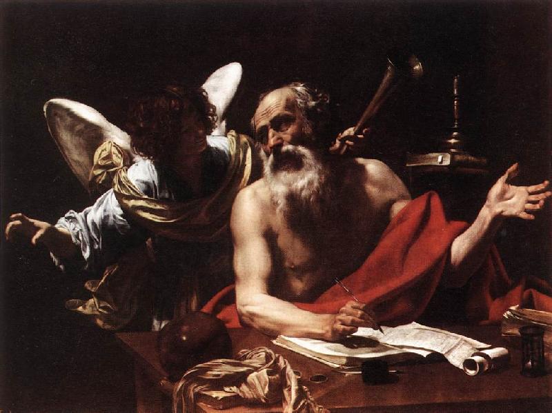 Simon Vouet St Jerome and the Angel oil painting image
